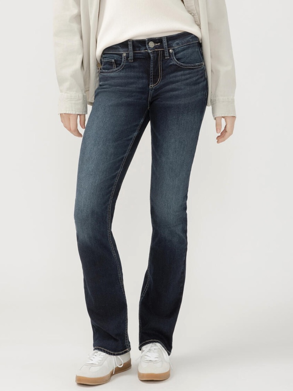 Silver Jeans Suki Curvy Fit Straight Indigo  Jeans Sz 24 (31” inseam)